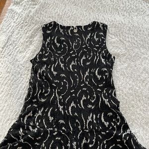 Tommy Hilfiger size 6 sparkly black and silver lace dress